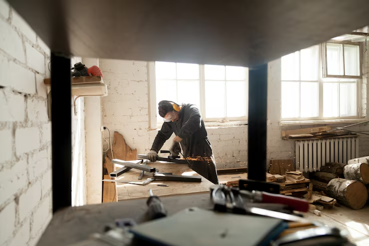 Home addition construction site